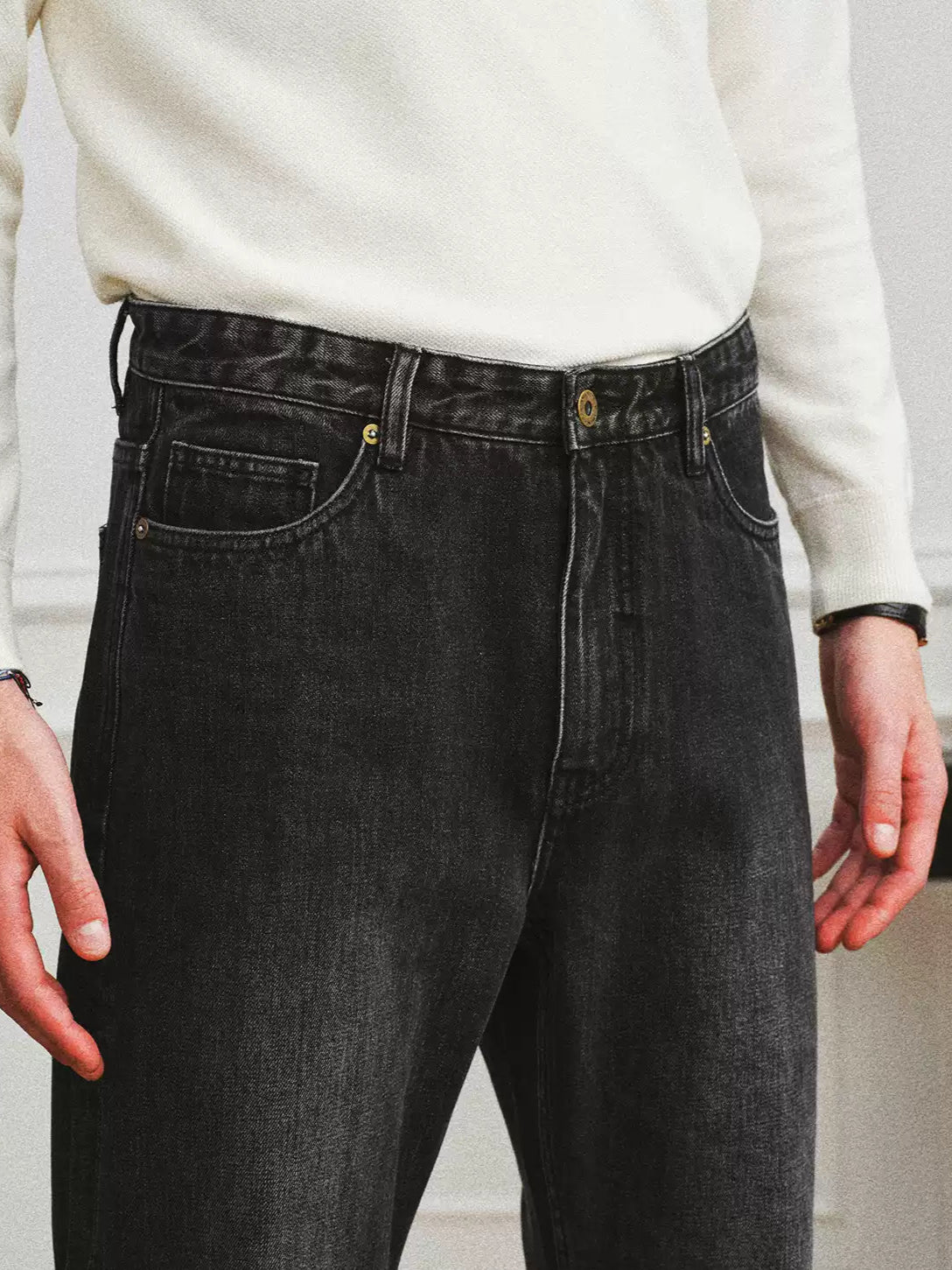 High Waist Straight Jeans