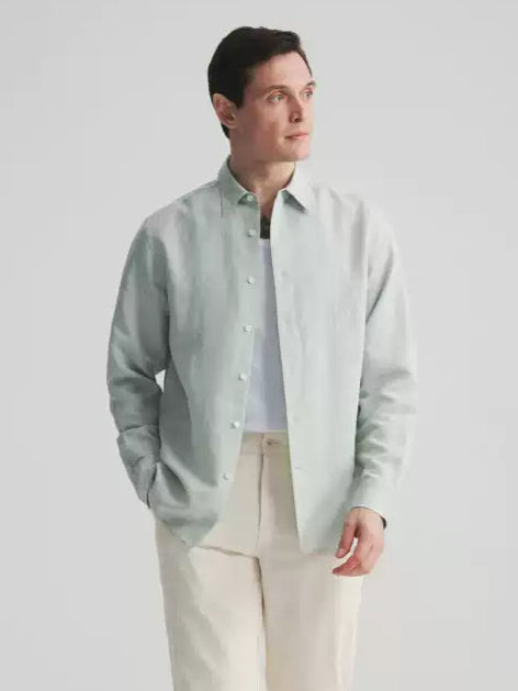 Tencel Long Sleeve Shirt - Dusty Mint