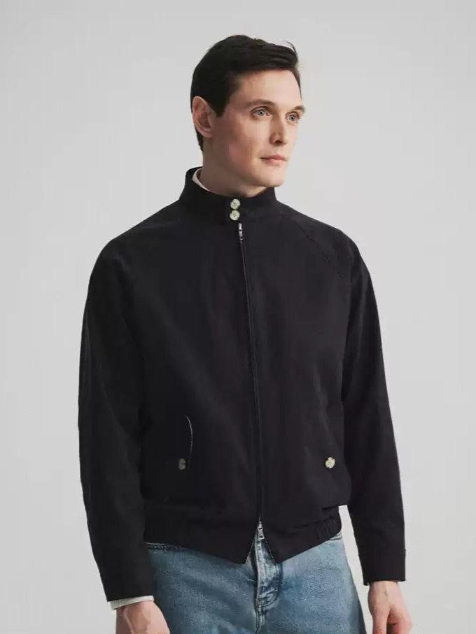 Harrington Jacket - Black & Blue Harmony