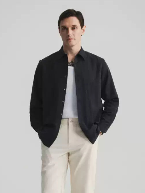 Tencel Long Sleeve Shirt - Inkwell